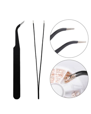 pince-a-strass-courbee onglerie motifs strass vernis permanents matérils onglerie