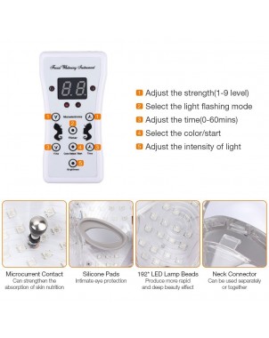 Masque LED - Luminothérapie - Visage et Cou - 7 Couleurs