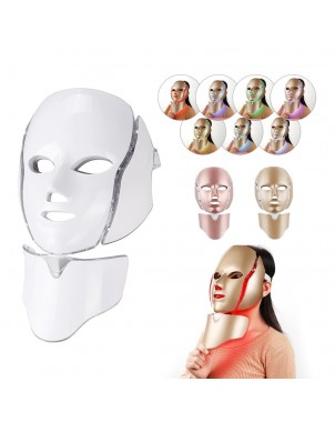 Masque LED - Luminothérapie - Visage et Cou - 7 Couleurs