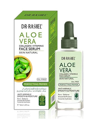 Dr Rashel Face Serum Aleo Vera - Collagène et Vitamine E - Anti Rides et Eclat