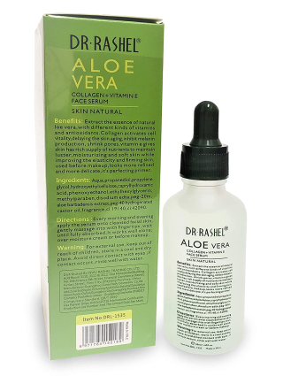 Dr Rashel Face Serum Aleo Vera - Collagène et Vitamine E - Anti Rides et Eclat