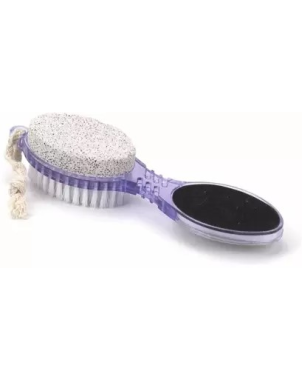 Outil Soins Pieds 4 en 1 : Râpe Pieds, Brosse Ongles, Anti Callosités et Peau morte