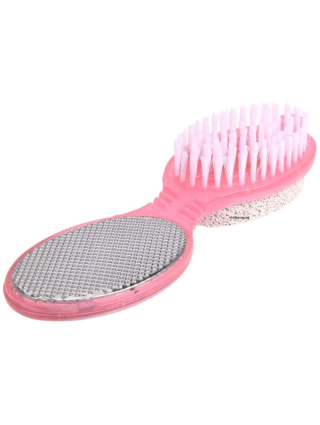 Outil Soins Pieds 4 en 1 : Râpe Pieds, Brosse Ongles, Anti Callosités et Peau morte