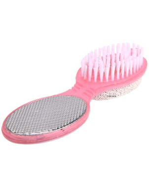 Outil Soins Pieds 4 en 1 : Râpe Pieds, Brosse Ongles, Anti Callosités et Peau morte