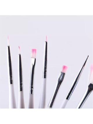 Pinceaux gel 7 pièces soins Onglerie gel uv design gel acrylique polygel