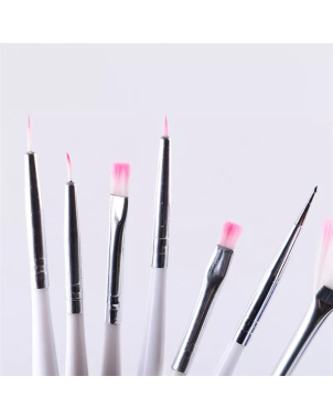 Pinceaux gel 7 pièces soins Onglerie gel uv design gel acrylique polygel