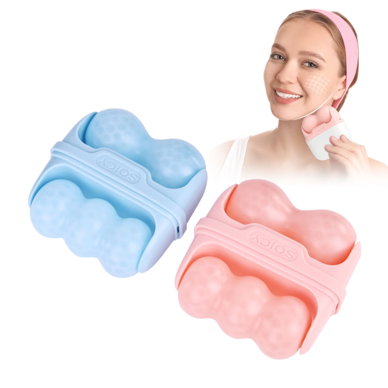 Ice Roller Outil Massage Double Voies - Soins Visage Anti Rides