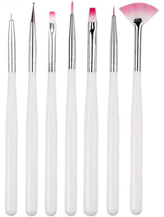 Pinceaux gel 7 pièces soins Onglerie gel uv design gel acrylique polygel