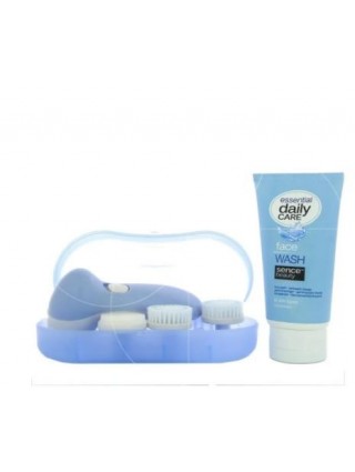 coffret : brosse de nettoyage et massage 3 en 1 avec gel nettoyant