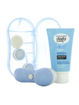 coffret : brosse de nettoyage et massage 3 en 1 avec gel nettoyant