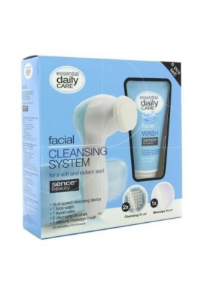 coffret : brosse de nettoyage et massage 3 en 1 avec gel nettoyant