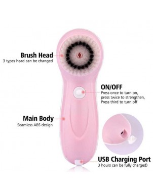 Brosse de Nettoyage et Gommage 3 en 1 - Rechargeable