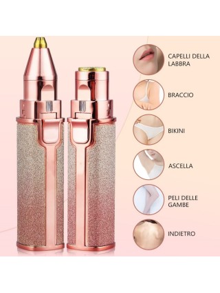 Épilateur 2 en 1 - Visage et Sourcils - Rechargeable - LED