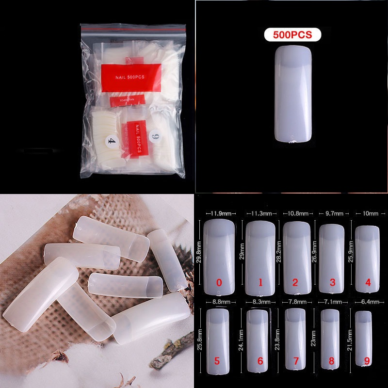 500 Pièces - Faux Ongles - Capsules - Nail Art Gel Résine Acrylique