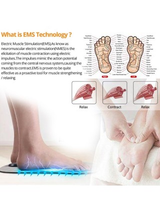 Tapis de Massage Electrique EMS - Masseur Pieds - Douleurs Musculaires
