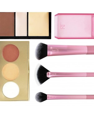 Real Techniques Sculpting Set - Pinceaux Teint Contouring Highlighter