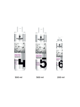 K-Reine - Pack Soins Protéine : Shampoing 500ml + Conditionner 500ml + Sérum 200ml
