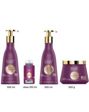 Pack Soins Caviar : Shampoing 300ml + Conditionner 300ml + Masque 300g + Dose Caviar 100ml
