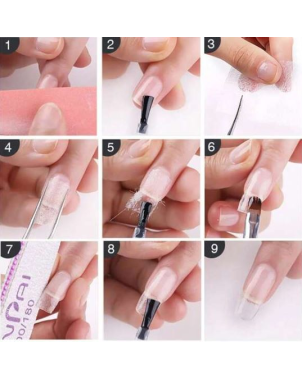 FiberGlass Nail Extensions - Extensions Ongles Gel UV - 10 Pcs