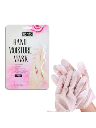 USHAS Masque Mains - Hydratation Mains Secs et Abîmés - Rose