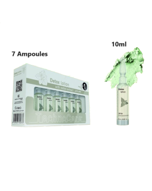 7 Ampoules 10ml Lotion Argile Vert Detox - Technocare Cheveux Gras