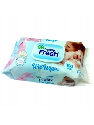 Happy Fresh Lingettes 100 pièces - Nettoyage Démaquillage