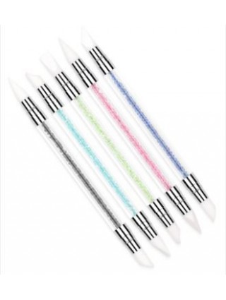 Stylos de Sculpture Silicone 2en1 Nail Art Design Strass Acrylique