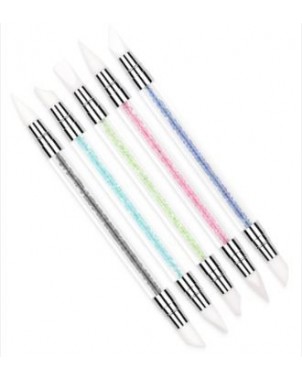 Stylos de Sculpture Silicone 2en1 Nail Art Design Strass Acrylique