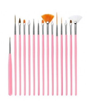 15 Pinceaux de Gel à Ongles - Nail Art Gel UV Acrylique Feuille d'Or