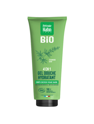 Gel Douche 4 en 1 Corps, Cheveux, Visage, Barbe Chanvre hemp Pétrole Hahn Bio 250ml