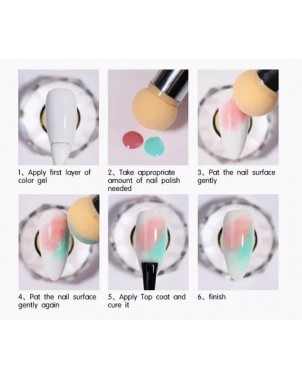 Éponge Tool - Nail Art - Vernis Permanent Dégradé - Ombre
