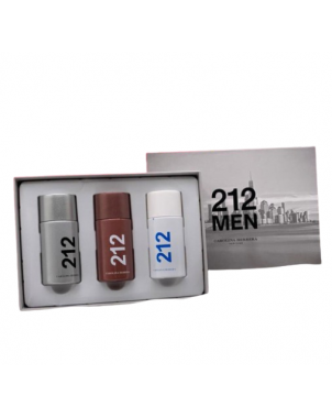 Coffret 3 Parfums 212 Homme : 3 Eau de Toilette Carolina Herrera