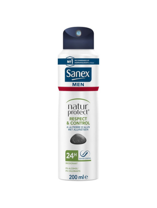 Sanex Déodorant Homme Natur Protect 200ml Pierre d'Alun 0% Alcool