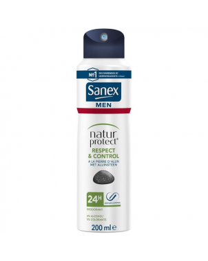 Sanex Déodorant Homme Natur Protect 200ml Pierre d'Alun 0% Alcool