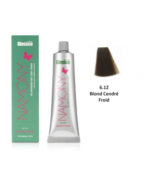 Glossco Namony 6.12 Blond Cendré Froid Teinture Sans Ammoniaque Glossco Professionnel Coloration Cheveux