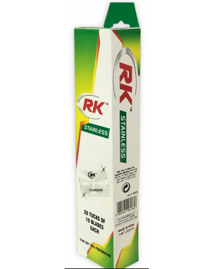 RK Lames 200 pièces Lames Inoxydables Coiffure Homme Rasage