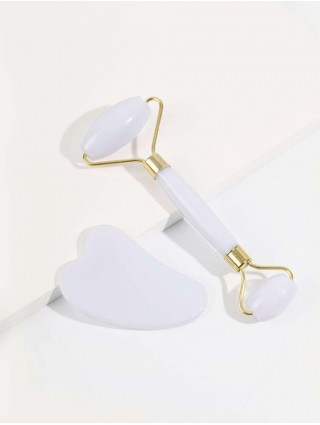 jade roller et gua sha blanc