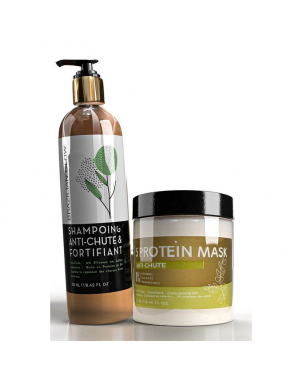 Pack Anti Chute Brazilian Glow : Shampoing Anti Chute Fortifiant 250ml + Masque 5 Protéines 250ml
