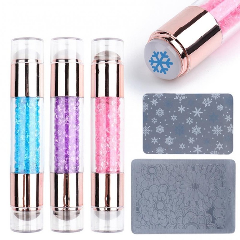 Kit d’Estompage Plaque d'Estompage Décoration Onglerie Nail Art Vernis