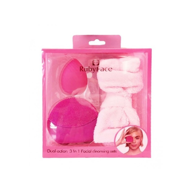 ensemble gommage - beauty blender - bande - nettoyage - soin visage