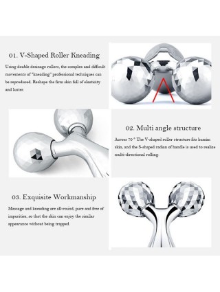 Rouleau de massage 3D Visage et Corps - Lifting, Anti-rides, cellulite