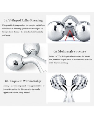 Rouleau de massage 3D Visage et Corps - Lifting, Anti-rides, cellulite