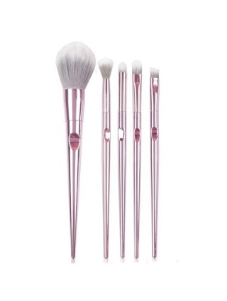 Kit-pinceaux-5-Ruby-Face-maquillage-makeup-visage-yeux-lèvres-fond-de-teint-rose-gold-métal-brush-set