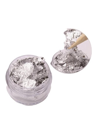 Feuille d'Argent Boîte Décoration Nail Art Soin Accessoire Onglerie