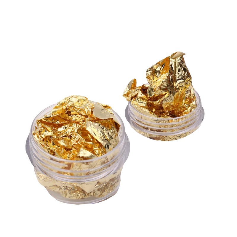 Feuille d'Or Boîte Décoration Motif Nail Art Soin Accessoire Onglerie