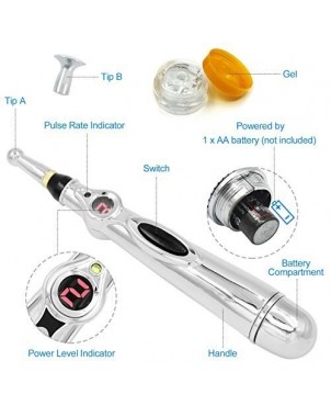 Stylo de Massage Visage Cou Corps Pen Massager Stylo Electrique Santé