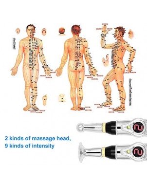 Stylo de Massage Visage Cou Corps Pen Massager Stylo Electrique Santé