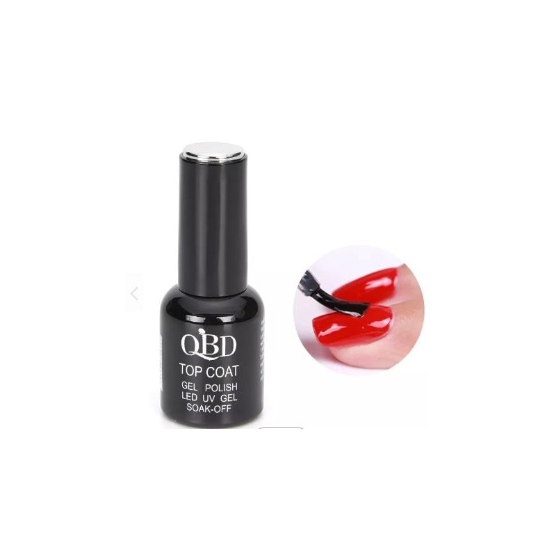 QBD Top Coat Brillant UV LED Nail Art Soins Faux Ongles Gel Manucure