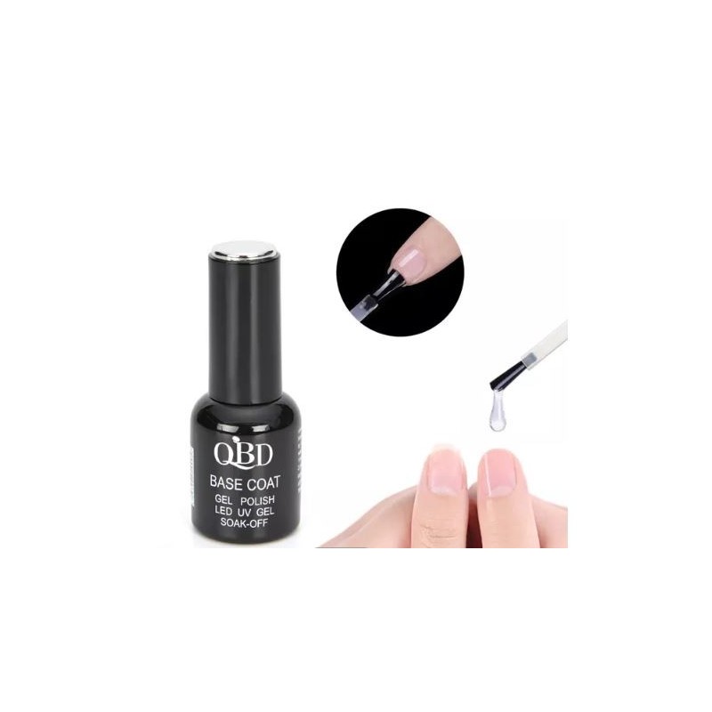 QBD Base Coat UV LED pour Soins Faux Ongles Gel UV Nail Art Manucure