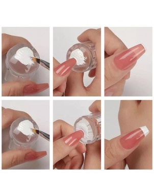 Tampon French Nail Art Design Vernis Permanent Gel Lampe UV Onglerie